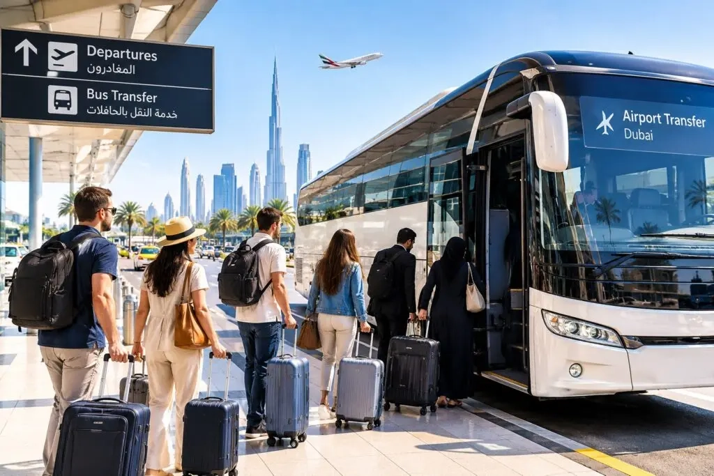 Airport transfer bus Dubai